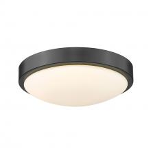  9128-FM10 BLK-OP - Gabi 10" Flush Mount in Matte Black with Opal Glass